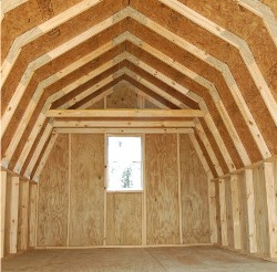 10 x 16 Barn Interior