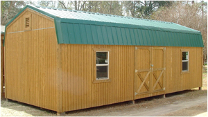 12 x 28 Lofted Barn with Metal Roof