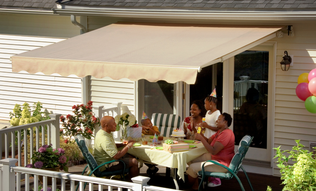 SunSetter Awning Natural Linen Newport Collection